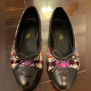 Authentic Chanel Tweed Ballerinas